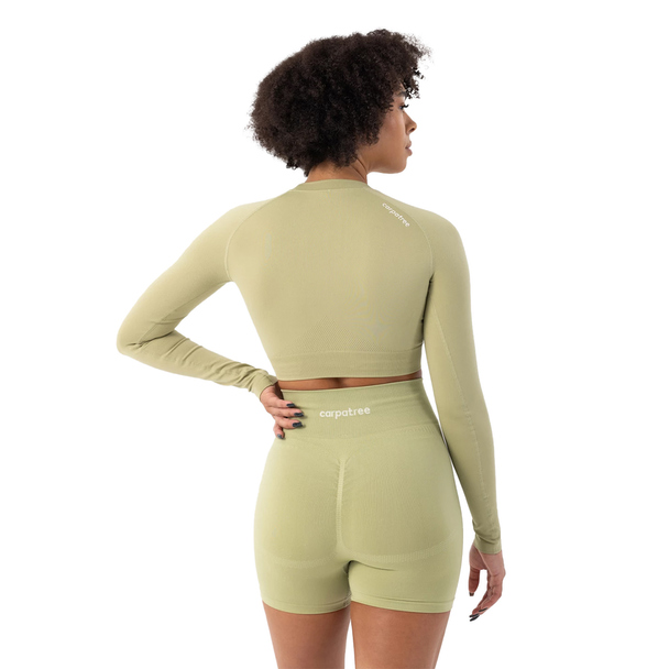 Carpatree Carpatree Womens/ladies Blaze Seamless Long-sleeved Crop Top