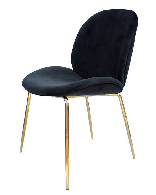 360Living Chair Charlize 110 2er-set Black / Brass