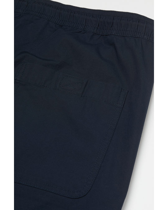 H&M Cotton Shorts Dark Navy Blue