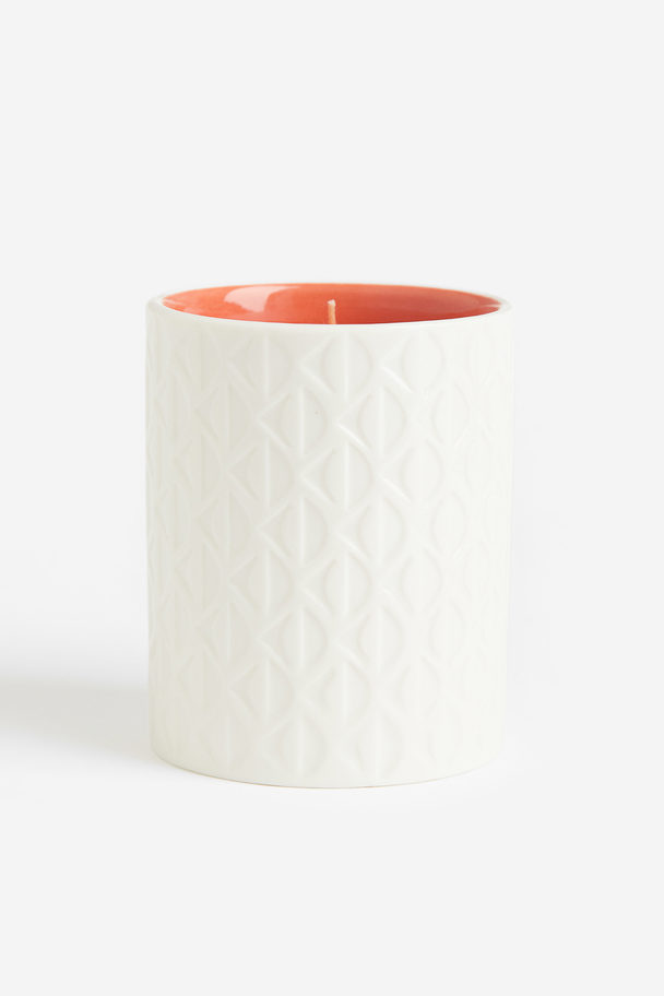 H&M HOME Scented Candle In A Ceramic Holder Orange/voile D´orchidée
