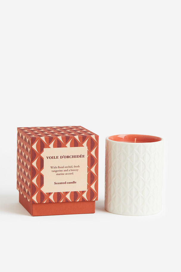 H&M HOME Duftkerze im Keramikgefäß Orange/Voile d´Orchidée