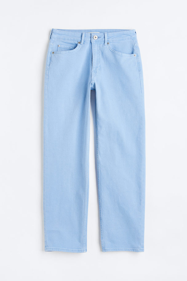 H&M Slim Regular Ankle Jeans Lys Blå