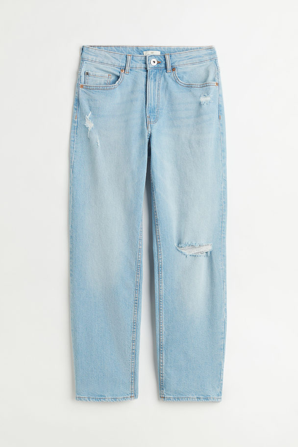 H&M Slim Regular Ankle Jeans Light Denim Blue