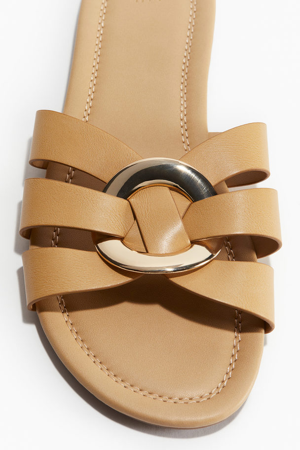 H&M Intertwined-strap Sandals Beige