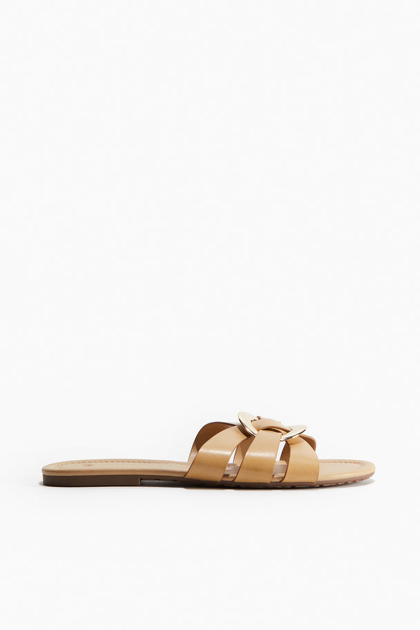 H&M Intertwined-strap Sandals Beige