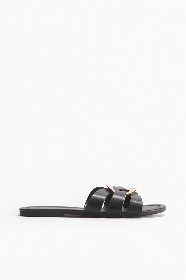 H&M Intertwined-strap Sandals Black