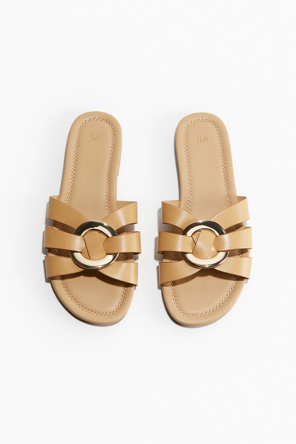 H&M Intertwined-strap Sandals Beige