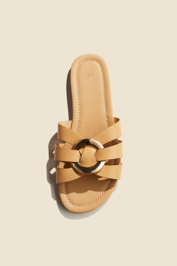 H&M Intertwined-strap Sandals Beige