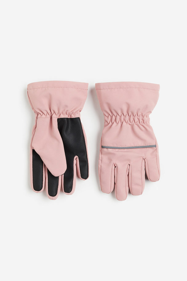 H&M Shell Gloves Light Pink