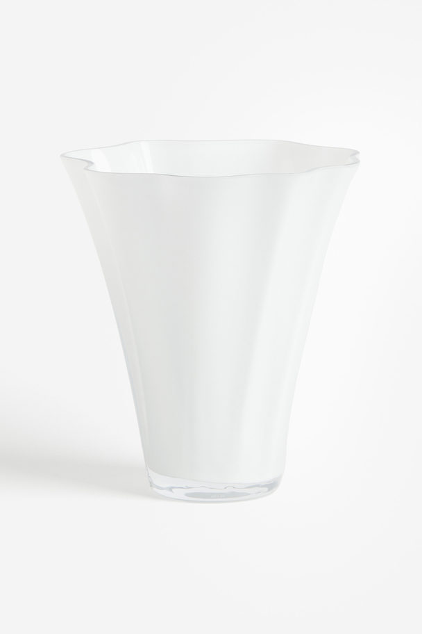 H&M HOME Vase I Glas Hvid