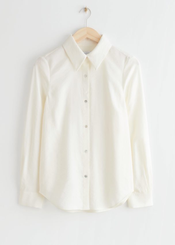 & Other Stories Relaxed Button Up Shirt White