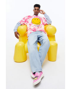 Relaxed Fit Cotton T-shirt Pink/smiley®