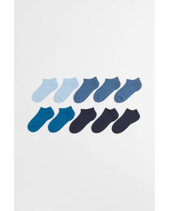 10-pack Trainer Socks Blue/bright Blue/dark Blue