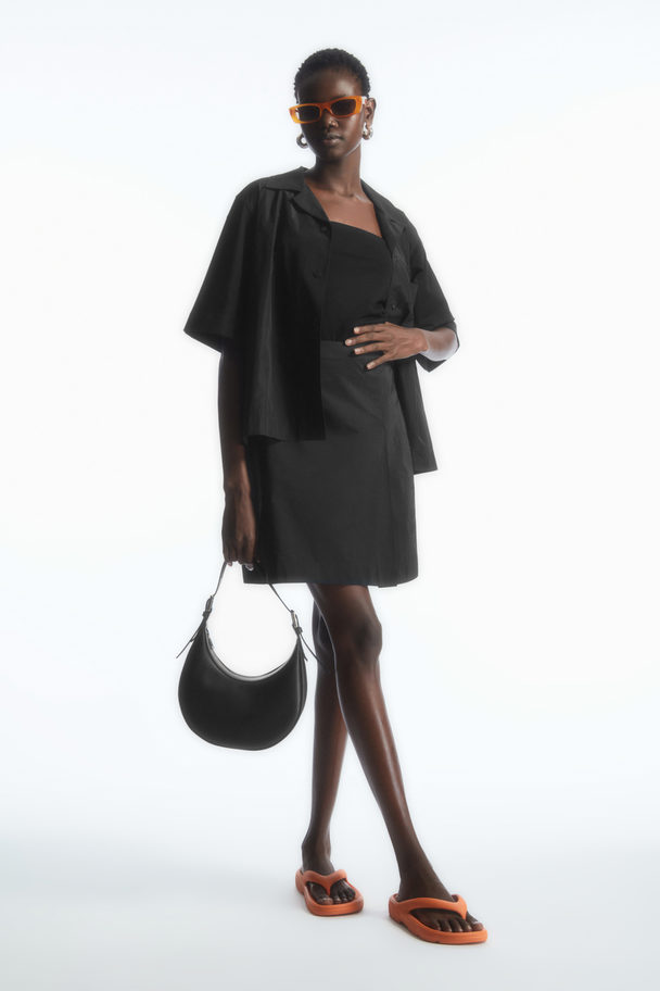 COS Shell-panel A-line Mini Skirt Black