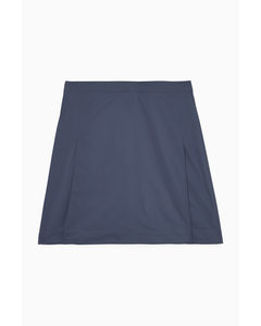 Shell-panel A-line Mini Skirt Blue
