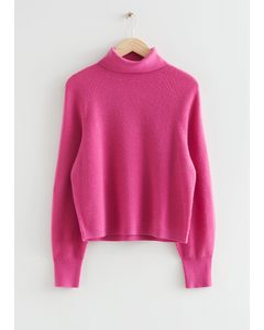 Cashmere Turtleneck Sweater Pink