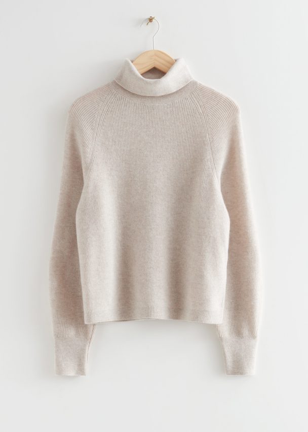 & Other Stories Cashmere Turtleneck Sweater Grey