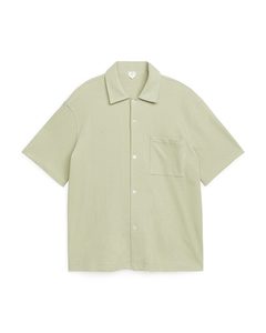 Bouclé Jersey Shirt Greenish Beige