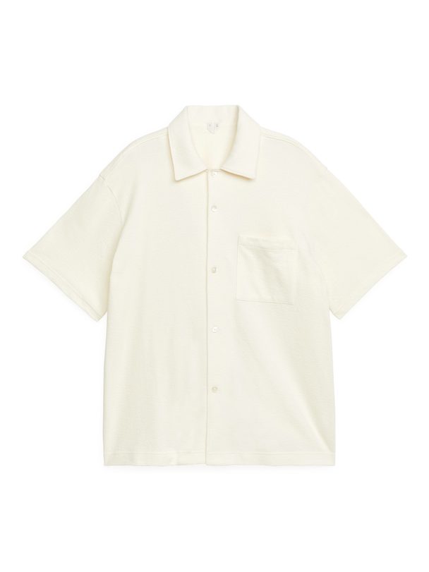 ARKET Bouclé Jersey Shirt Off White