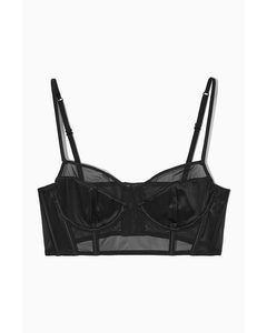 Mesh Bustier Black