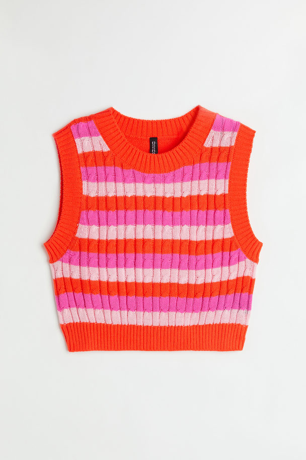 H&M Vest Orange/stripet