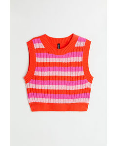 Sweater Vest Orange/striped