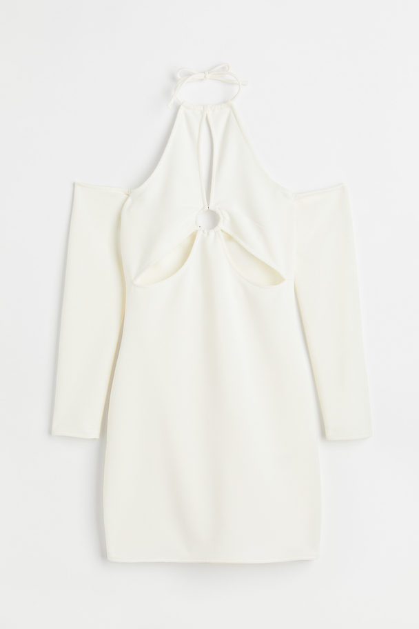 H&M Cut-out-Kleid Weiß