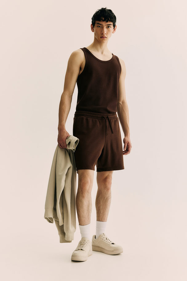 H&M Regular Fit Sweatshorts Brown