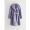 Belted Faux Fur Coat Lilac
