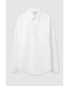 Regular-fit Poplin Shirt White