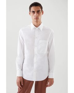 Regular-fit Poplin Shirt White