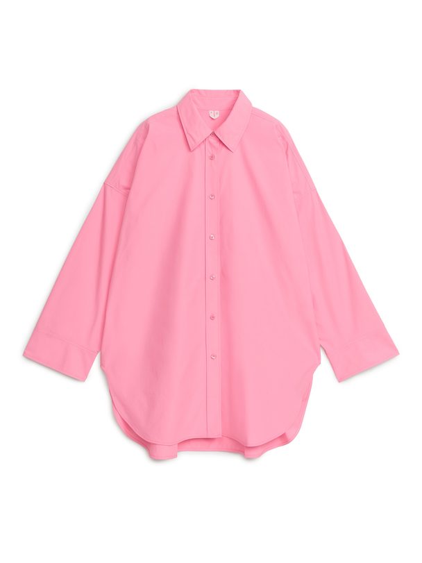 ARKET Oversized Poplin-skjorte Pink