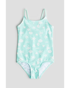 Patterned Swimsuit Mint Green/patterned
