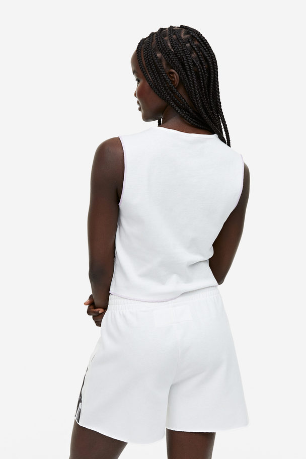H&M Printed Vest Top White/billie Eilish