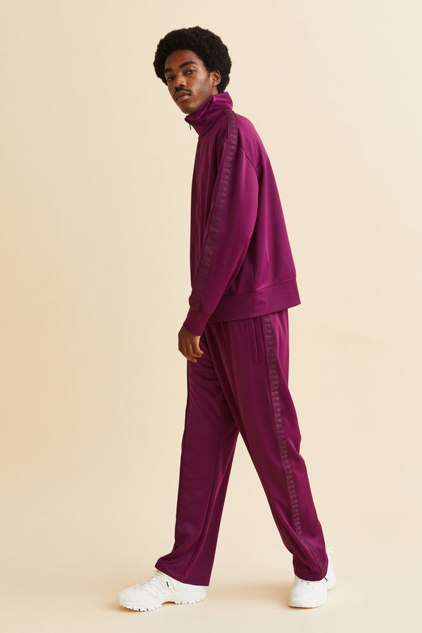 H&M Fast-drying Track Pants Plum Purple