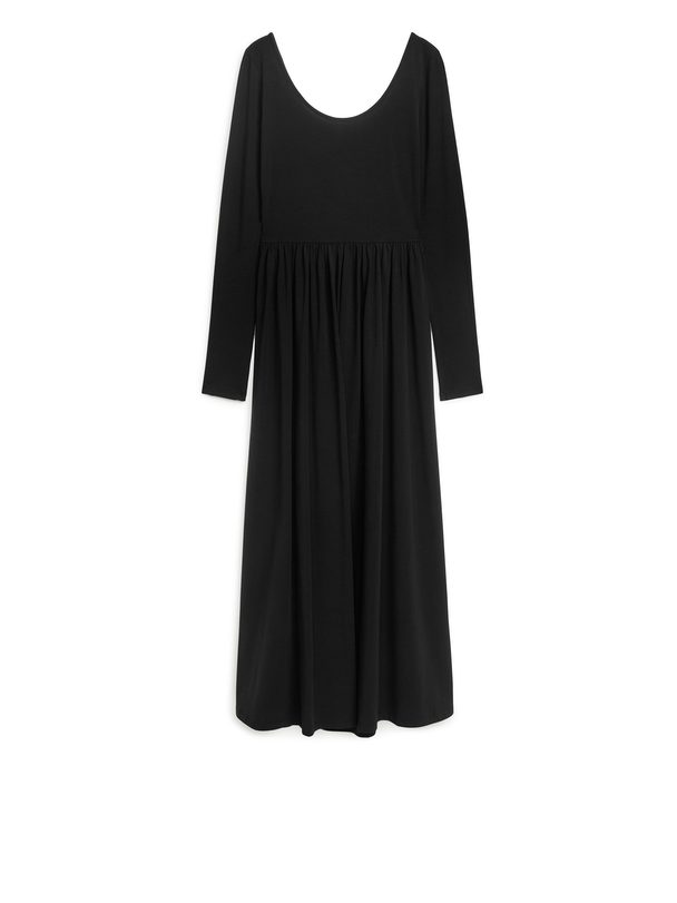 Arket Scoop-neck Jersey Dress Black