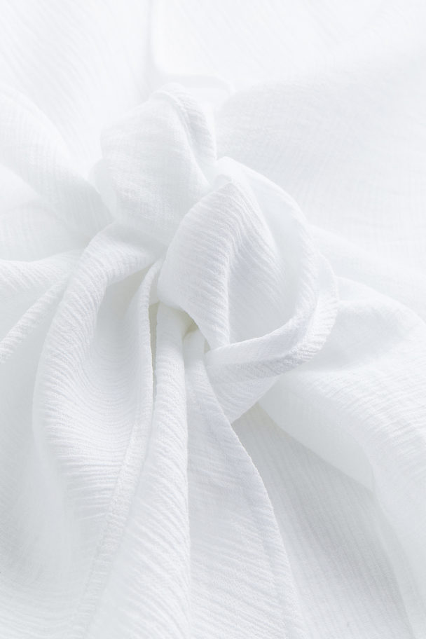 H&M Tie-detail Beach Dress White