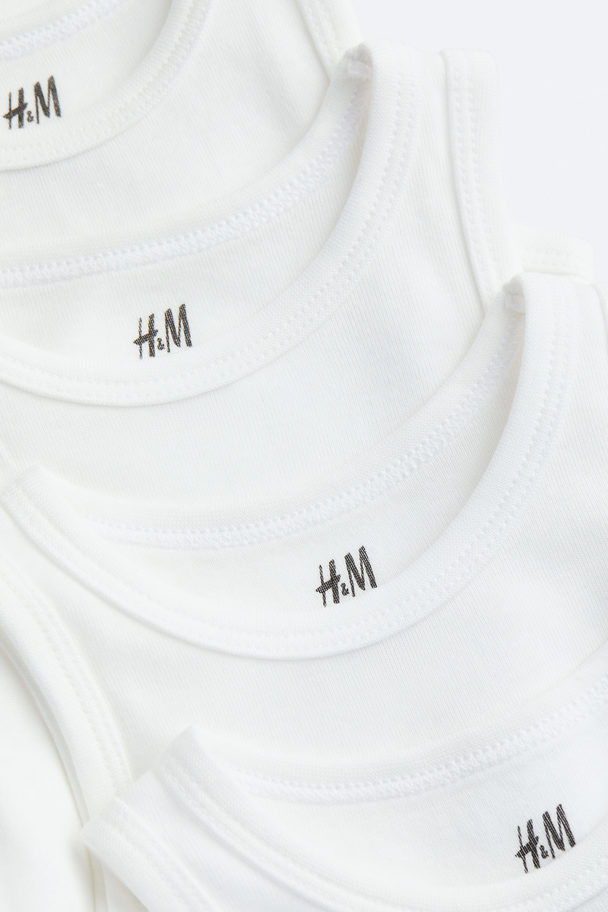H&M 5er-Pack Baumwollbodys Weiß