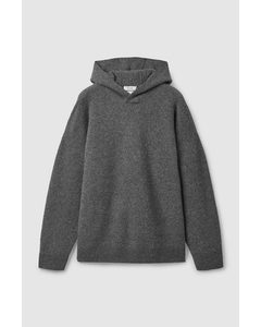 Oversized-fit Wool Hoodie Dark Grey