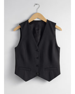 Single-breasted Gilet Zwart