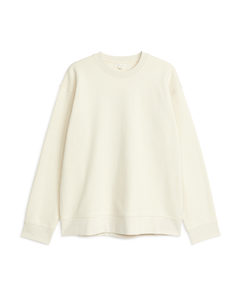 Relaxed Terry Sweatshirt Off White