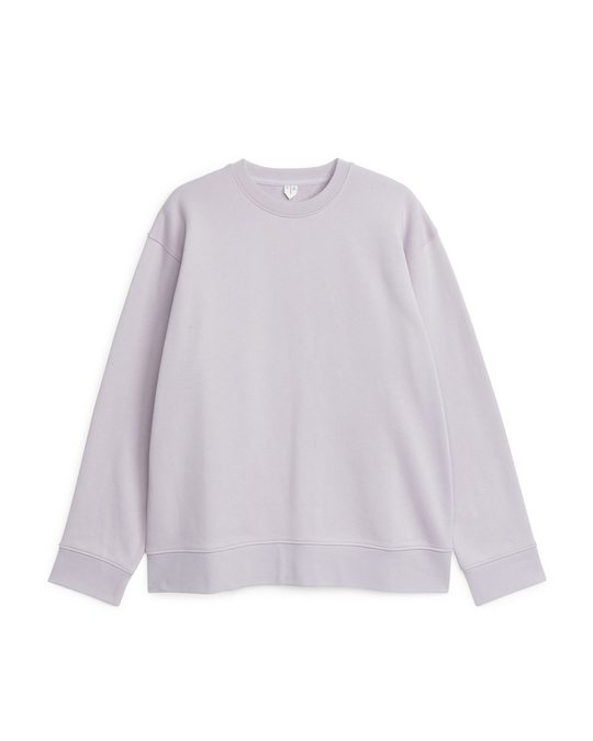 Arket Relaxed Terry Sweatshirt Dusty Lilac