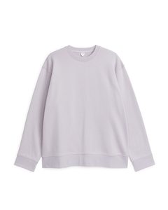 Relaxed Terry Sweatshirt Dusty Lilac