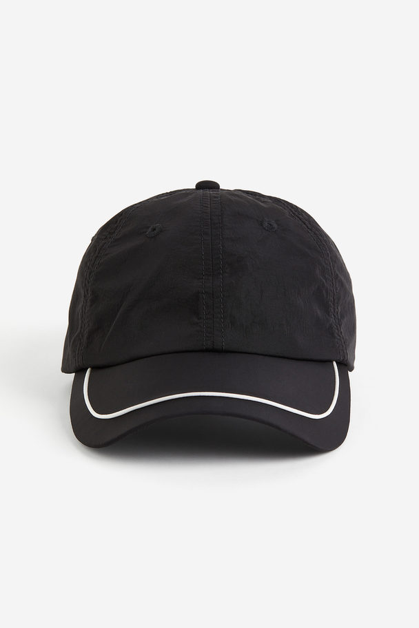 H&M Caps I Nylon Med Biser Sort