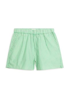 Poplin-shorts Grøn/hvid