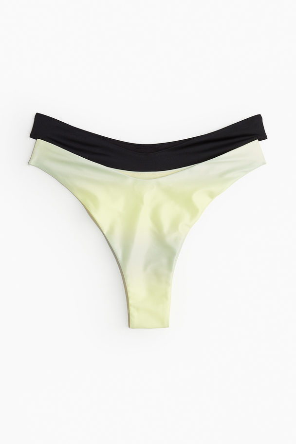 H&M 2-pack Bikini Bottoms Yellow/ombre