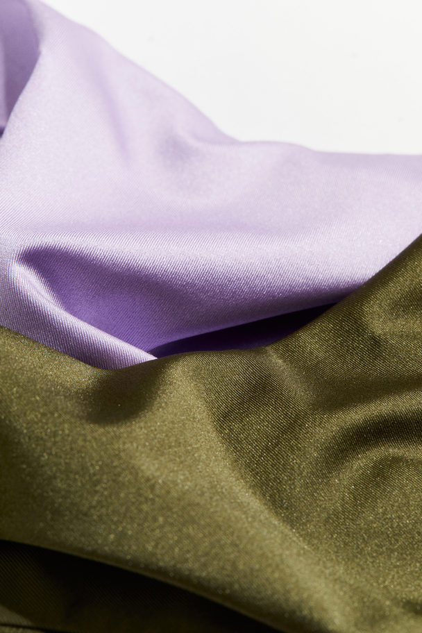 H&M 2-pack Bikini Bottoms Dark Khaki Green/light Purple