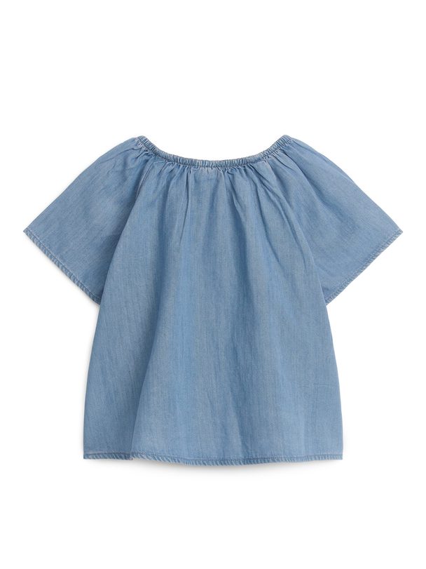 ARKET Gathered Top Blue