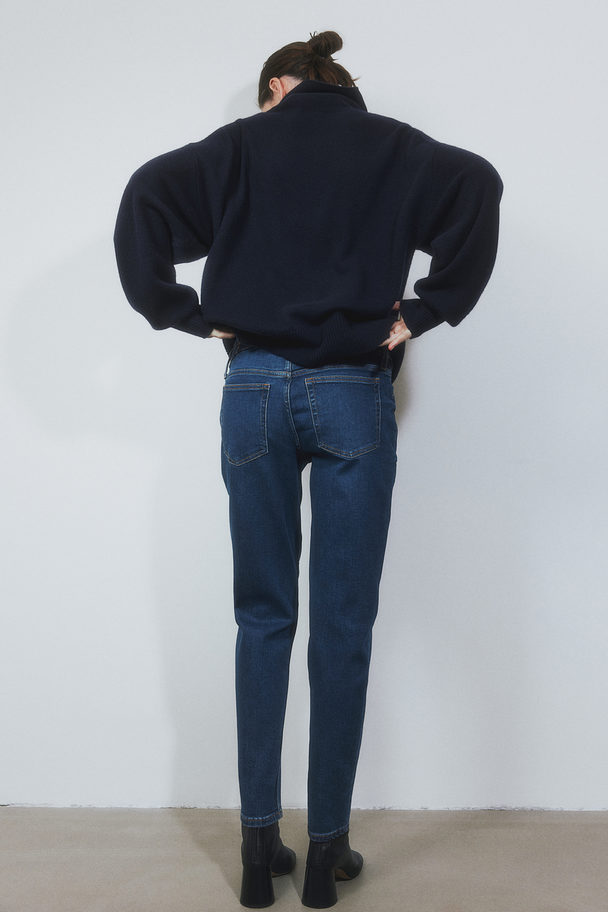 H&M Mama Slim Ankle Jeans Medium Denimblauw