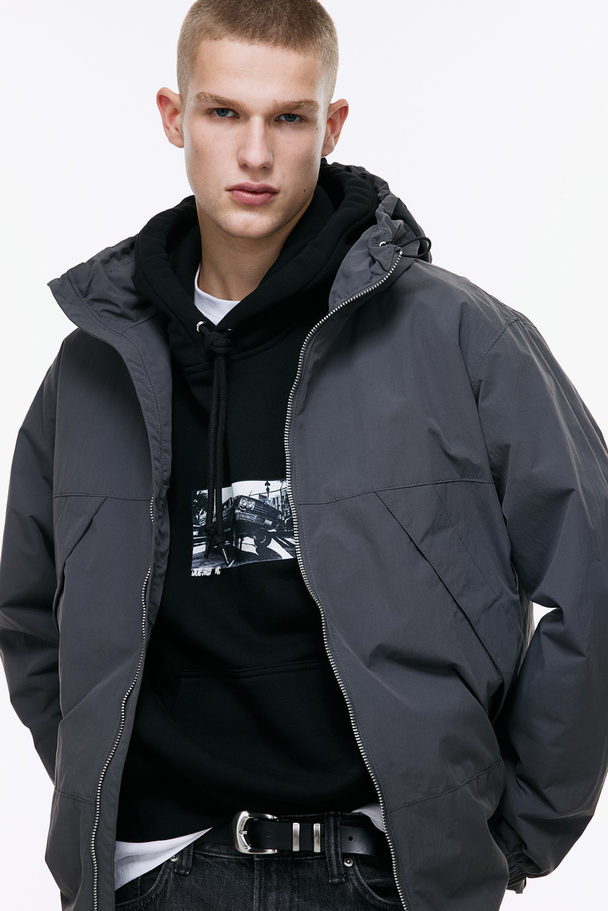 H&M Water-repellent Windbreaker Dark Grey